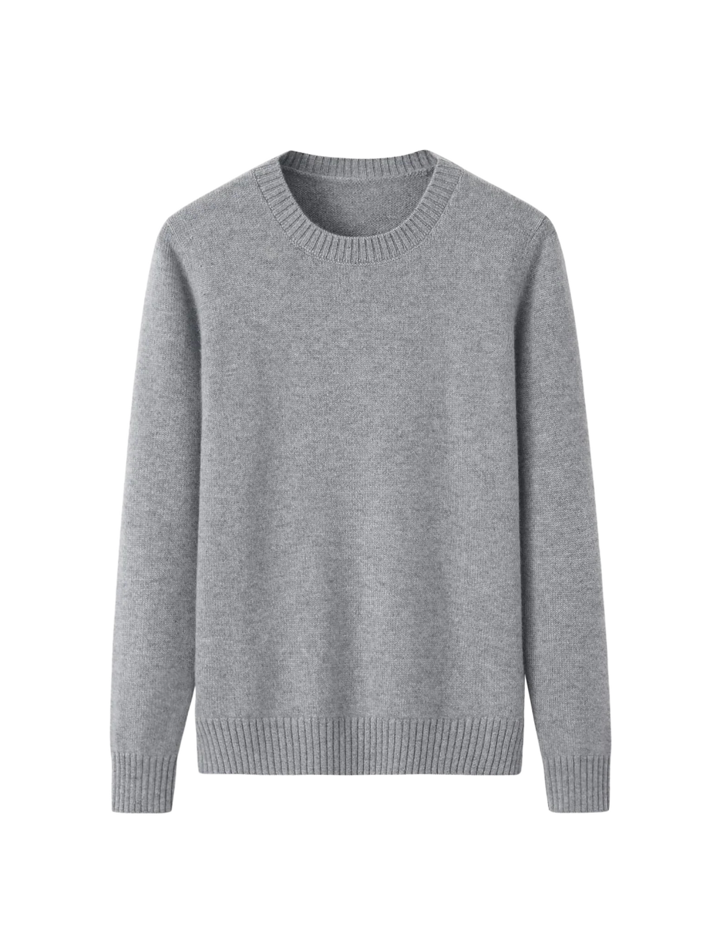 Crewneck Cashmere Sweater - Gray
