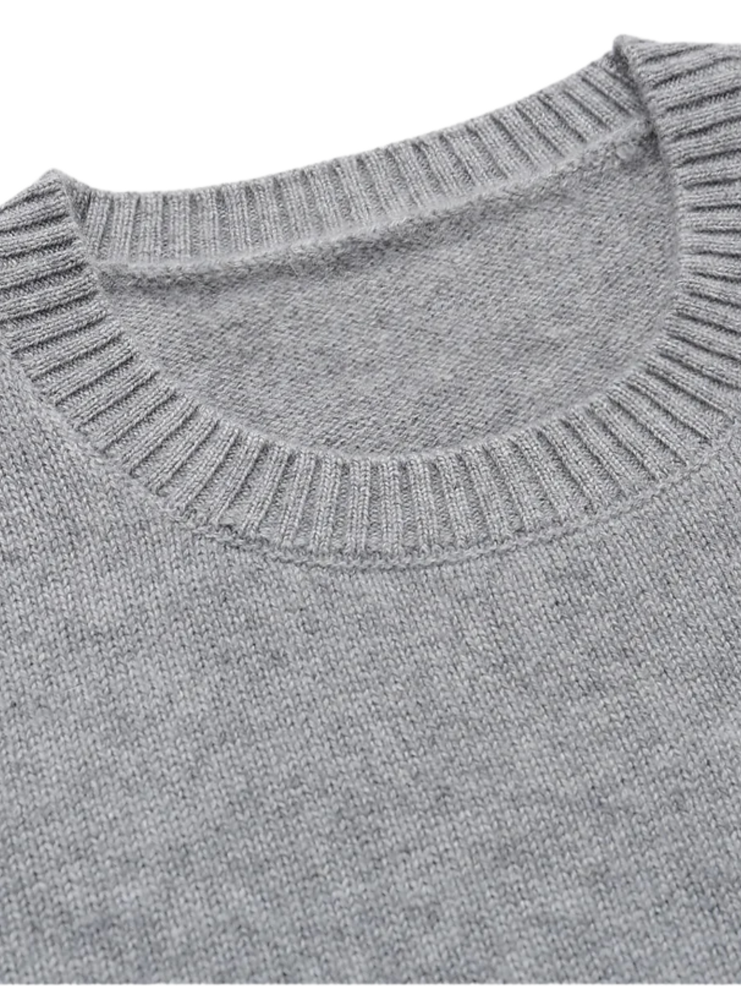 Crewneck Cashmere Sweater - Gray