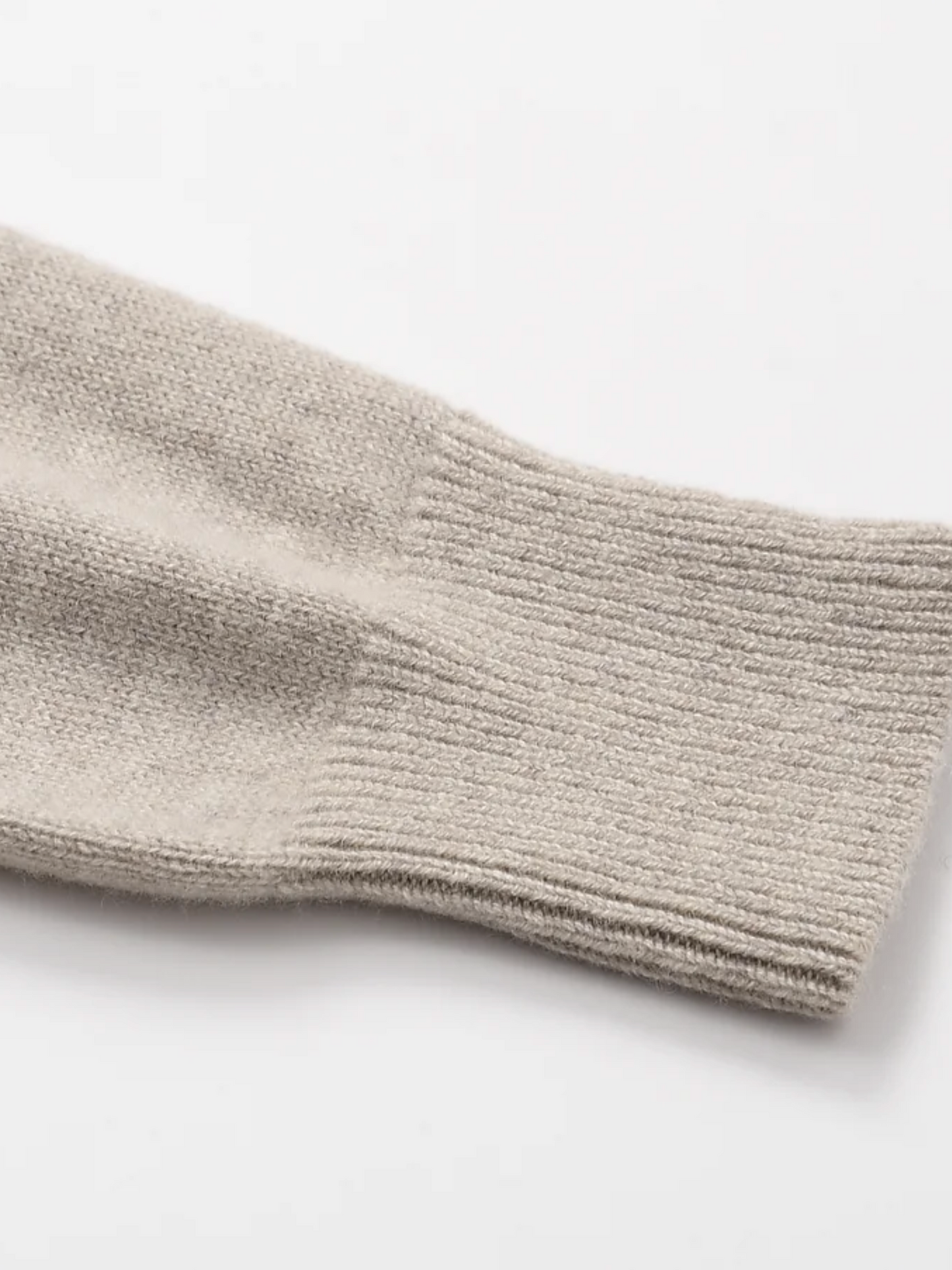 Mock Neck Cashmere Sweater - Taupe