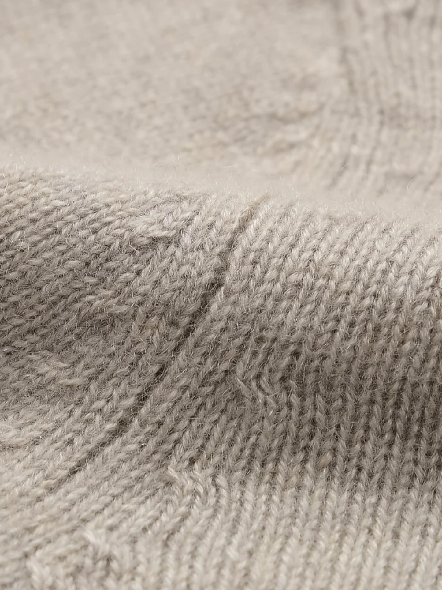 Mock Neck Cashmere Sweater - Natural