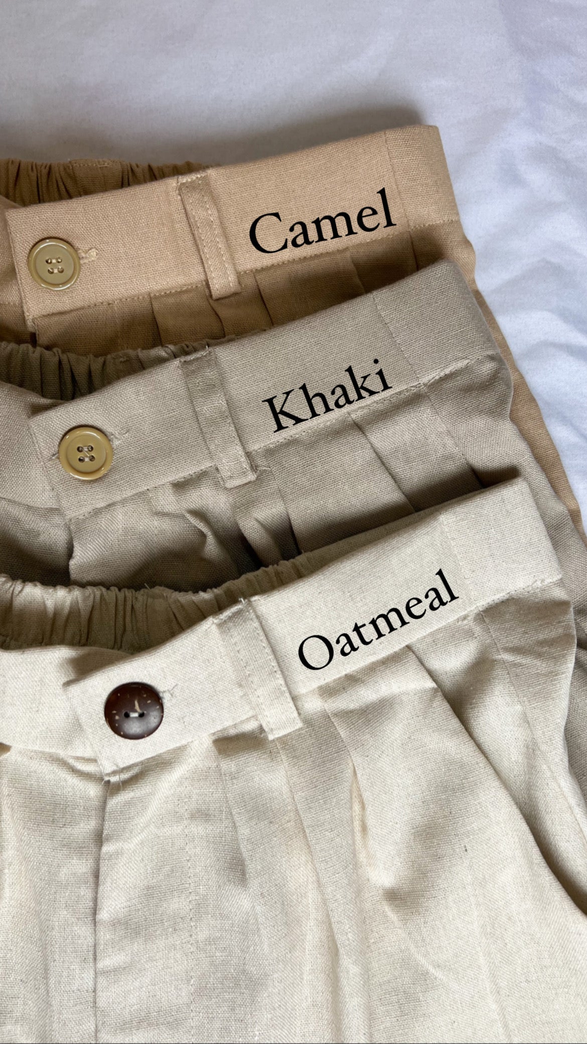 Klara High-Waisted Pants - Oatmeal